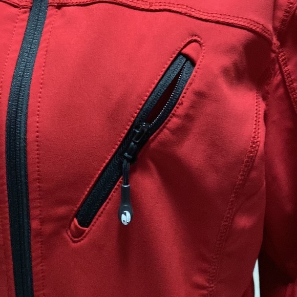 POINT ZERO -  Zip Up Activewear Utility Coat Sz XL red logo appliqué EUC - Picture 5 of 14